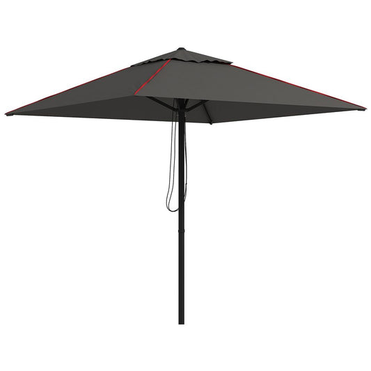 Outsunny Sun Parasol with Vent, Table Umbrella for Patio, Garden, Pool, Grey